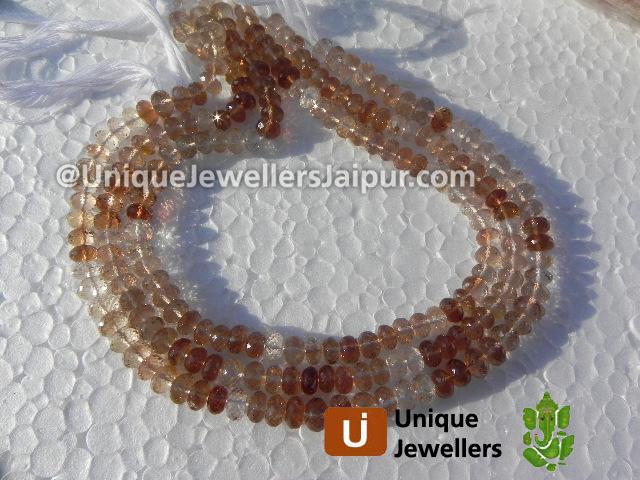 Imperial Topaz Shaded Micro Cut Roundelle Beads